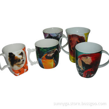 Porcelain Mugs with Full Wrap Complicated Decals